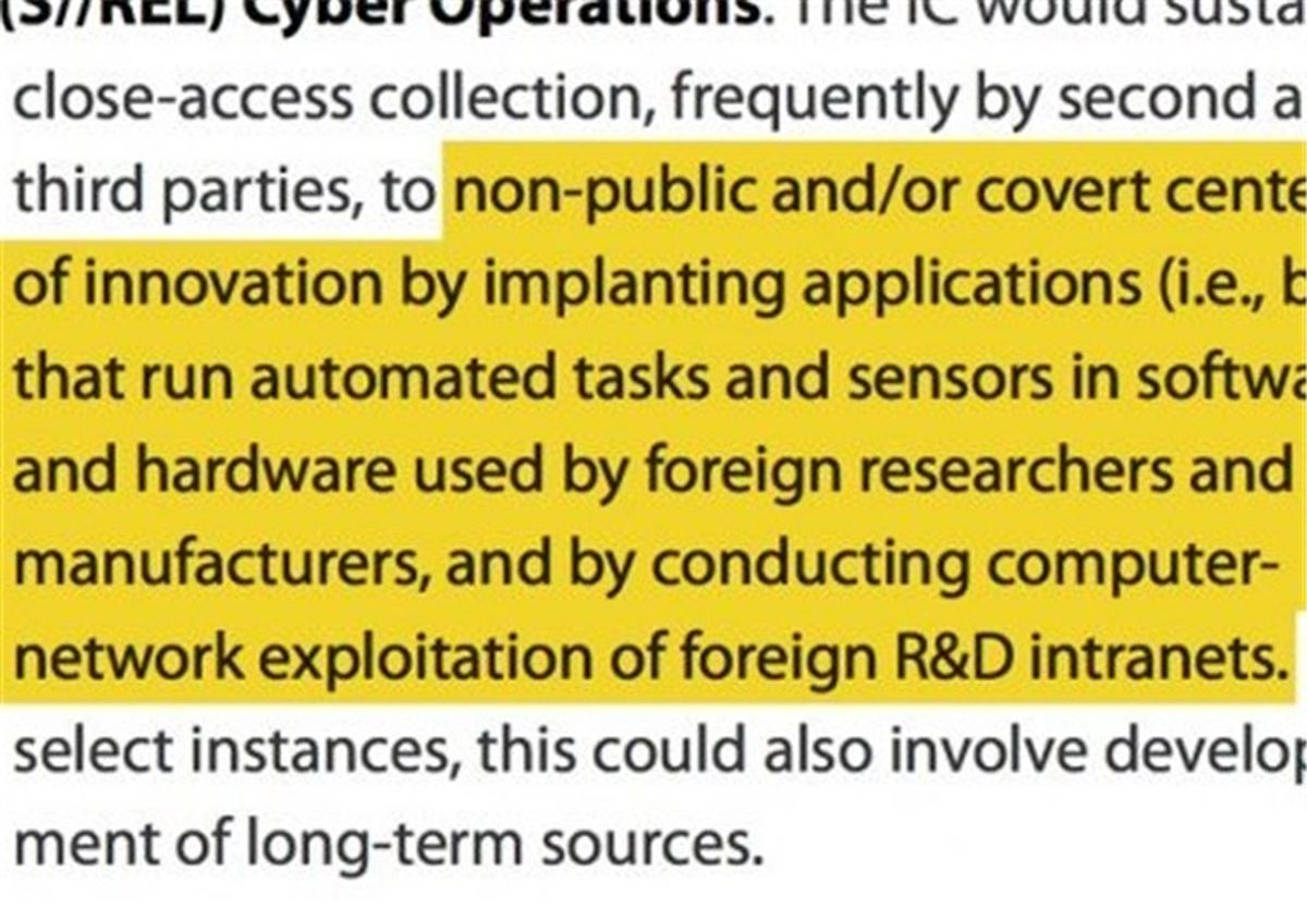 افشاگری اسنودن ازجاسوسی از ایران/سند