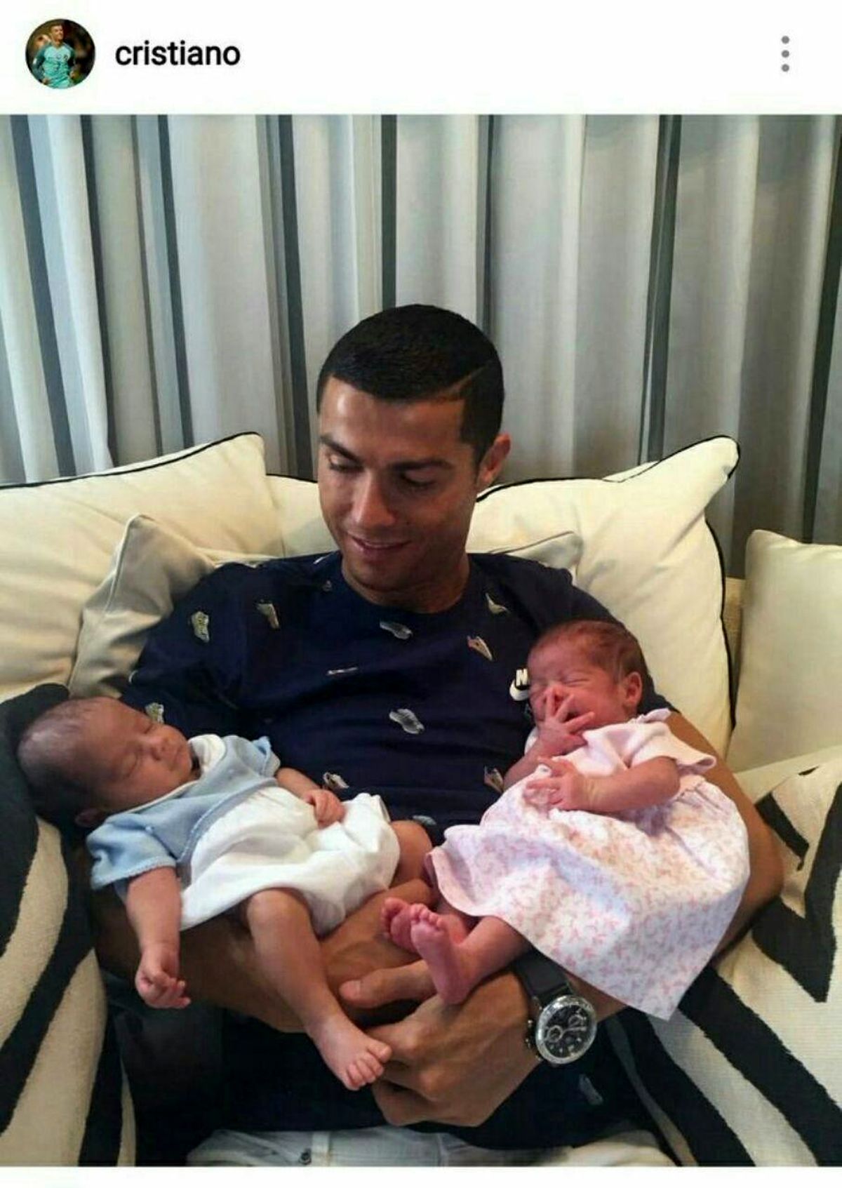 دوقلوهای تازه به دنیا آمده رونالدو +عکس