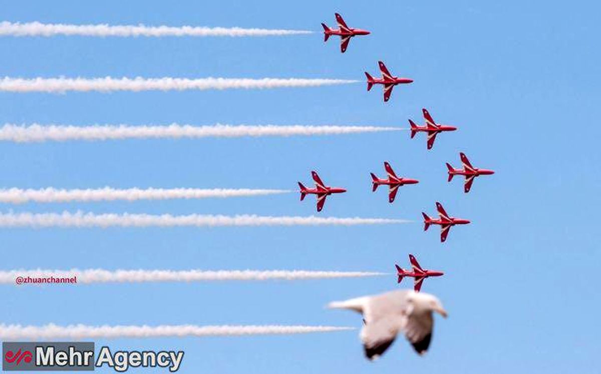 عکسی از مانور هوایی آمریکا که خنده دار شد