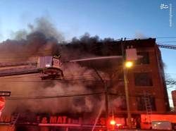 عکس: آتش سوزی مهیب در نیویورک