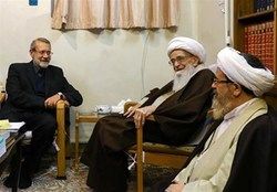 دیدار رئیس مجلس با آیات عظام و مراجع تقلید +تصاویر
