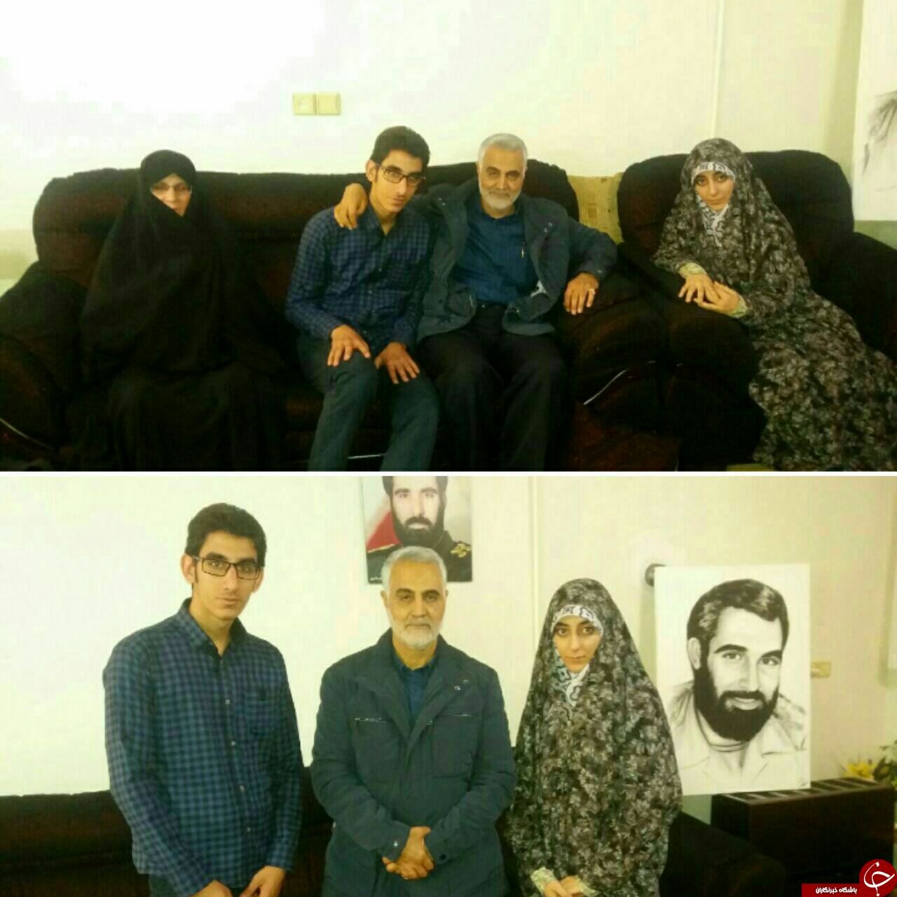 هدیه خاص سردار سلیمانی به یک دختر شهید +عکس