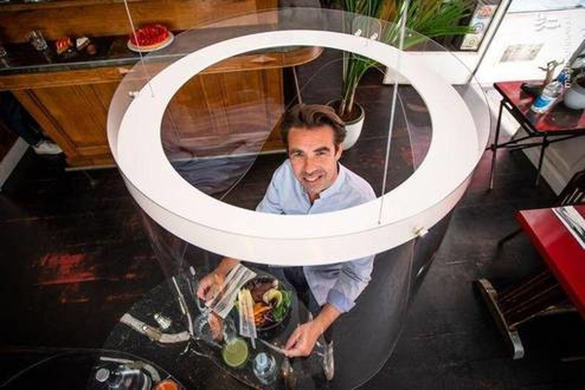 خلاقیت ضدکرونایی طراح رستوران +عکس