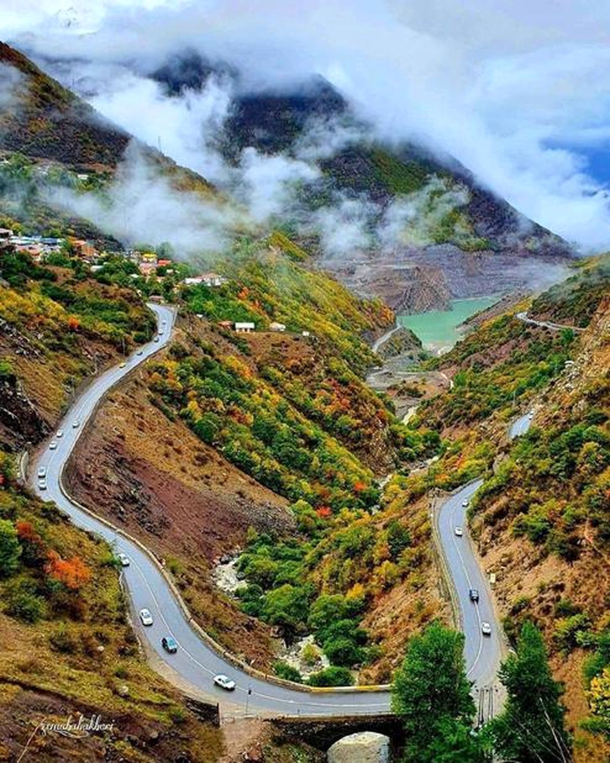عکس: زیبایی‌های جاده چالوس در فصل پائیز