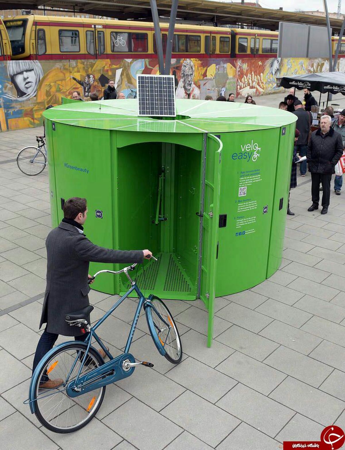 پارکینگ دایره ای شکل دوچرخه در آلمان +عکس