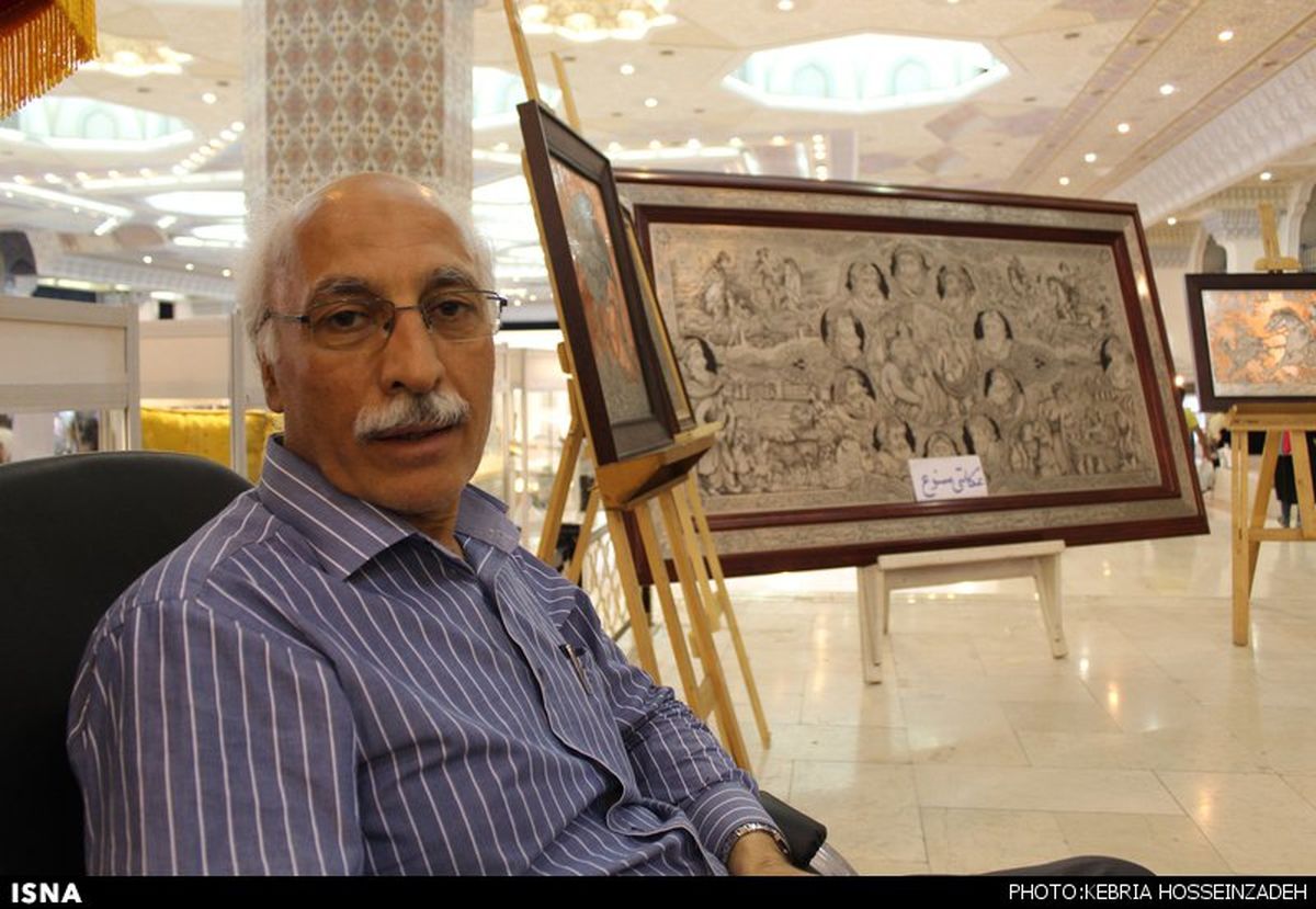 این مرد «فرشچیانِ» قلمزنی است! +عکس