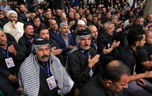 نوحه‌خوانی مداح عرب در دیدار امروز رهبری +فیلم
