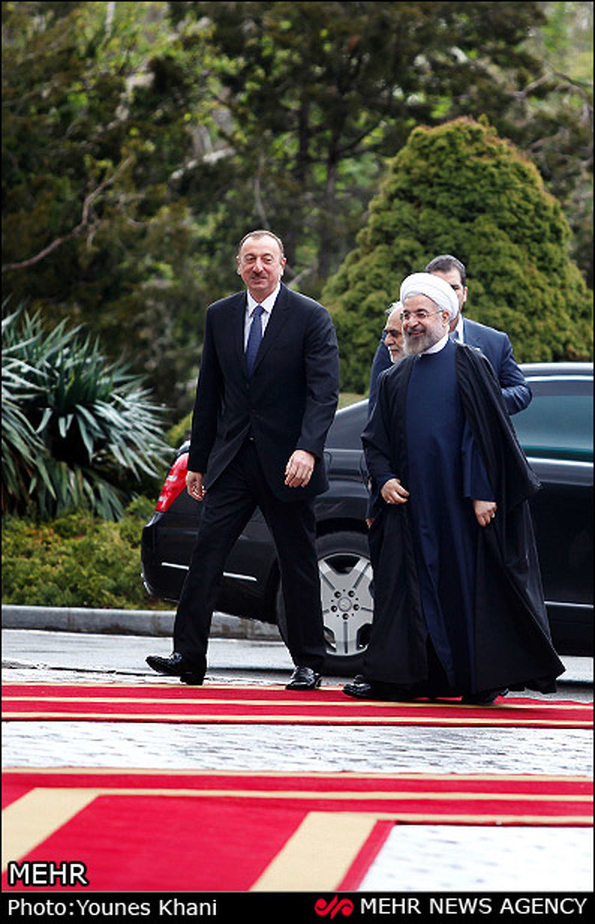 استقبالروحانیازرئیسجمهورآذربایجان/تصاویر