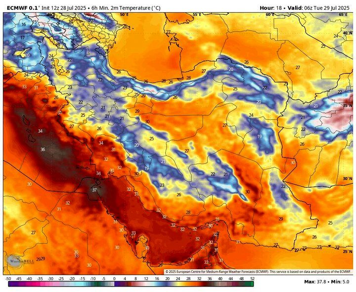 تهران از بعدازظهر امروز دوباره گرم می‌شود