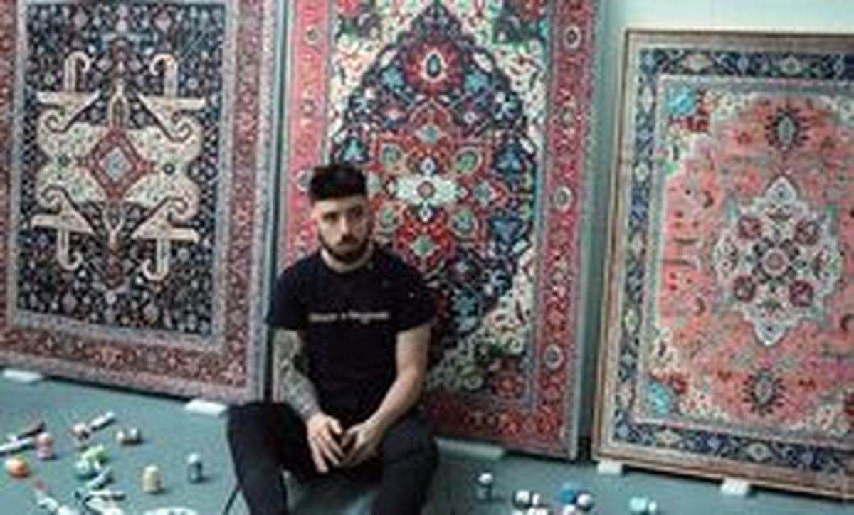نقاشیهای مرد آمریکایی به سبک فرش ایرانی! +تصاویر
