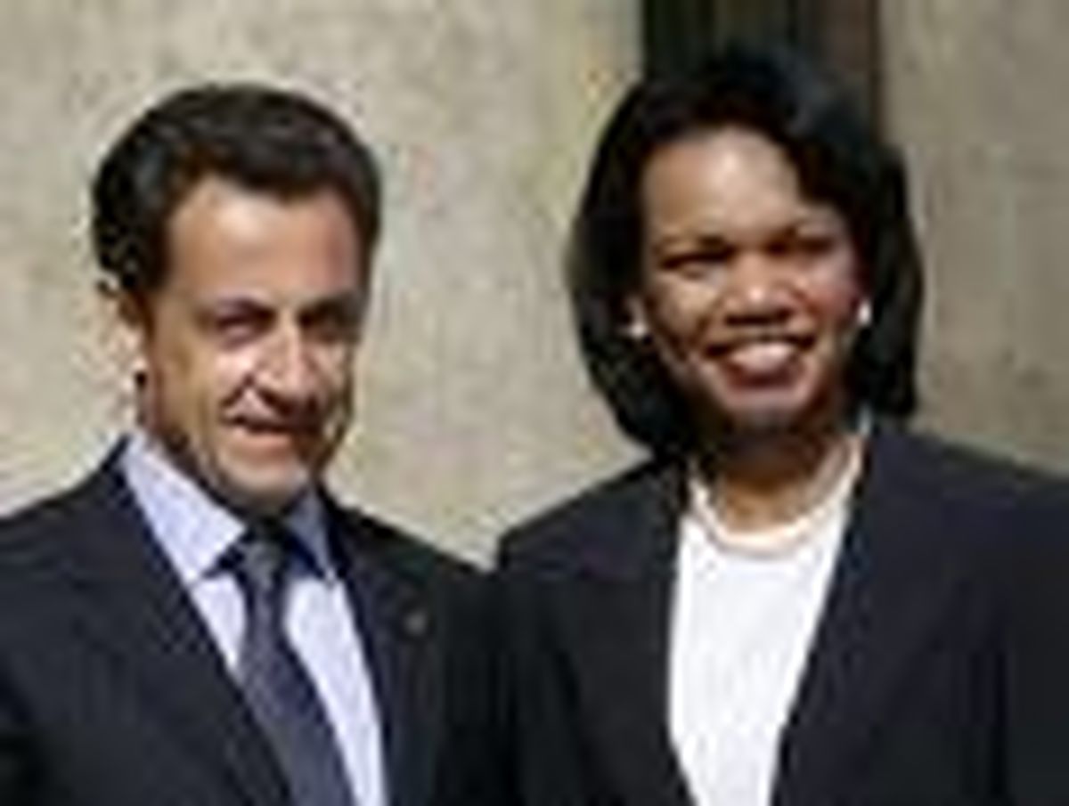 گفتگوی رایس و سارکوزی؛ دوشنبه