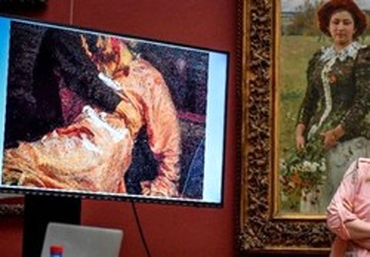 مجازات سنگین برای مردی که به تابلوی تزار آسیب زد +عکس