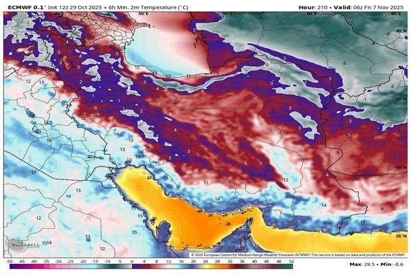 شب‌های سرد در راه کشور 