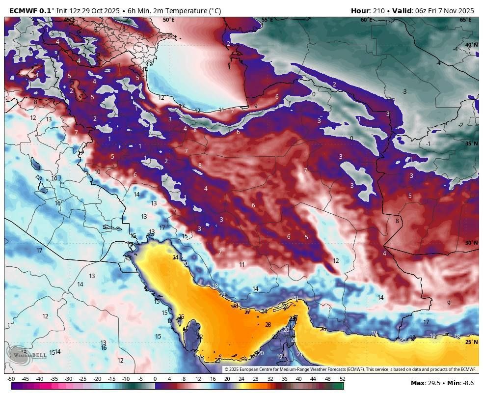 شبهای سرد در راه کشور