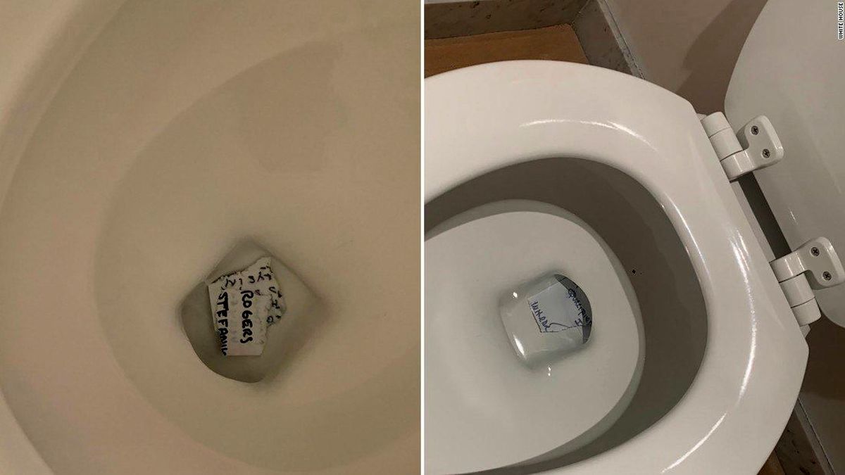 ترامپ اسناد کاخ سفید را در چاه توالت ریخته است! +عکس