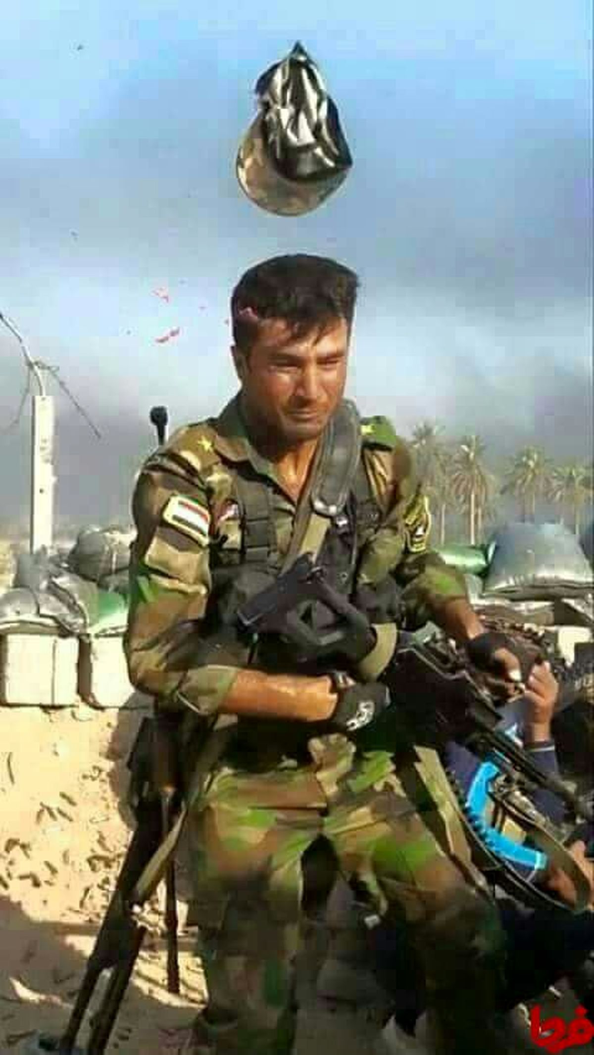 عکس: لحظه باشکوه شهادت مجاهد عراقی