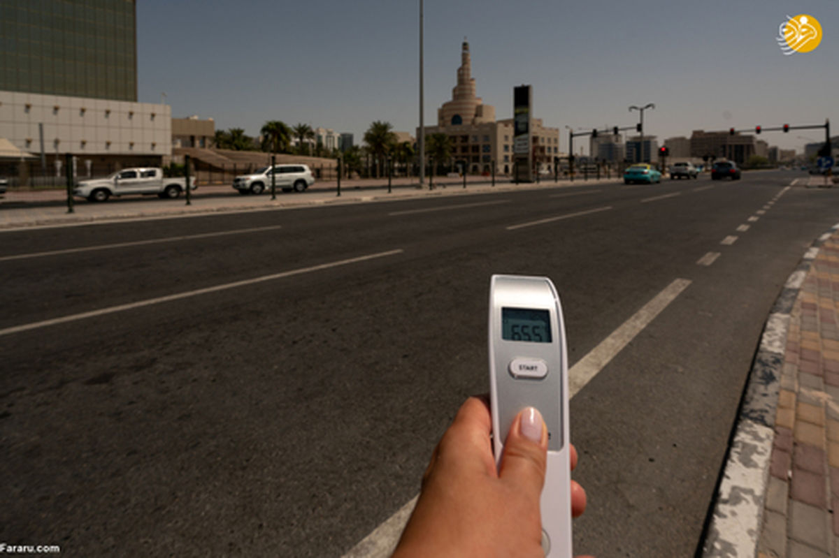 خیابان‌های آبی در قطر +تصاویر