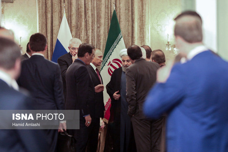 حواشی دیدار ولادیمیر پوتین با حسن روحانی +عکس