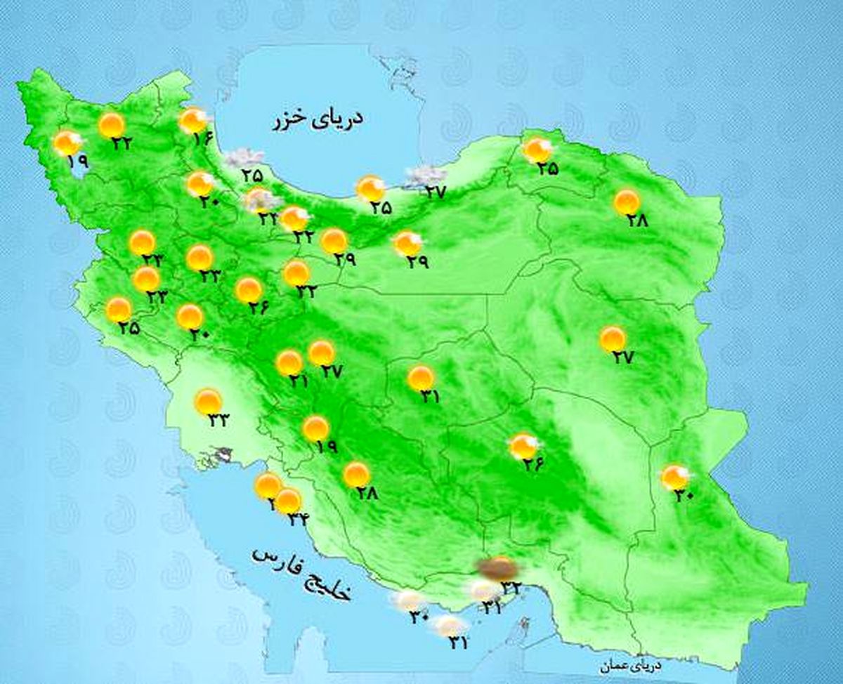 عکس: نقشه آب و هوای استان‎ها