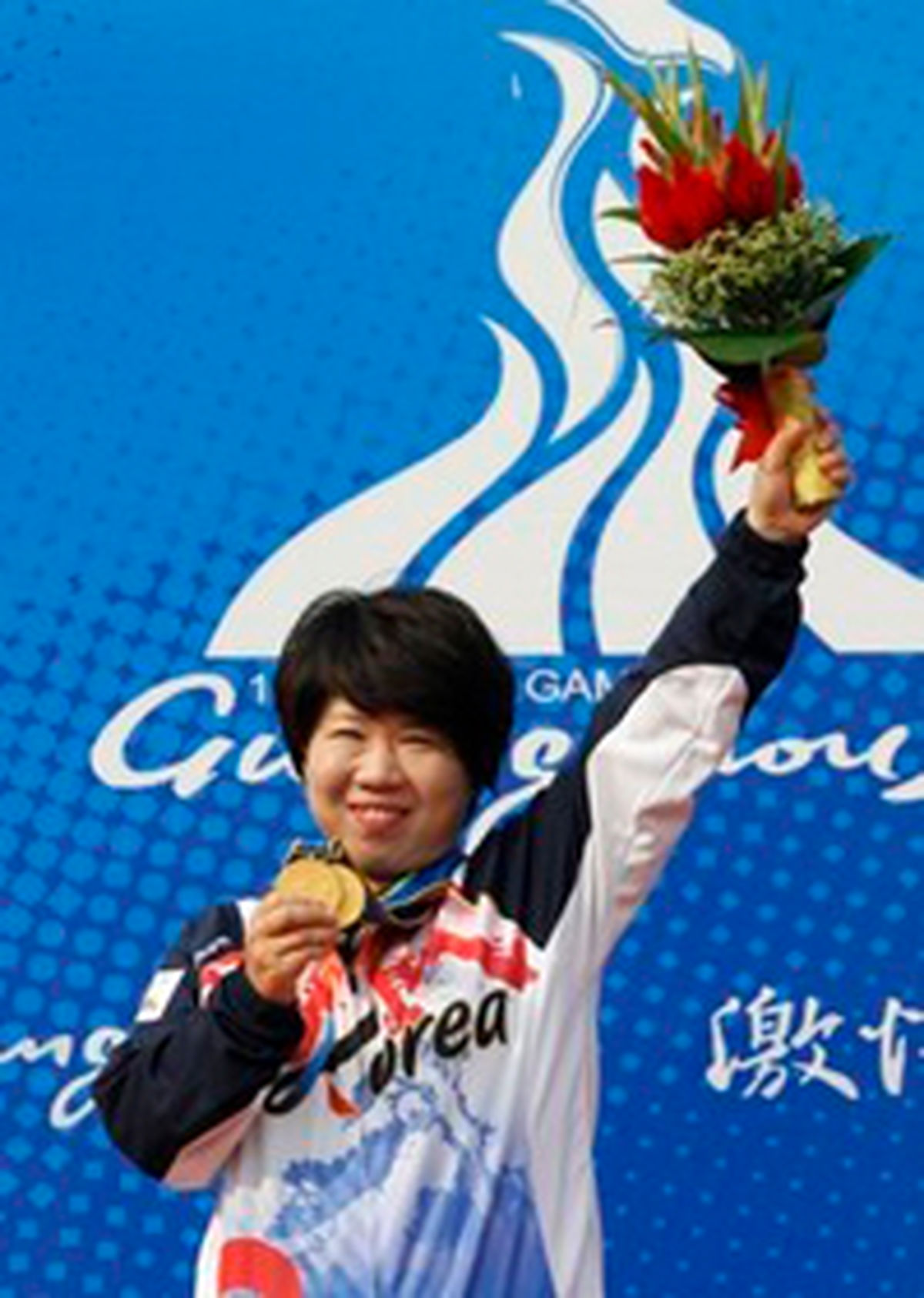 تصویر: زن باردار کره‌ای دو طلا گرفت