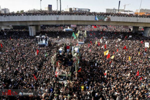 تعداد خودروهایی که برای تشییع حاج قاسم به کرمان رفتند