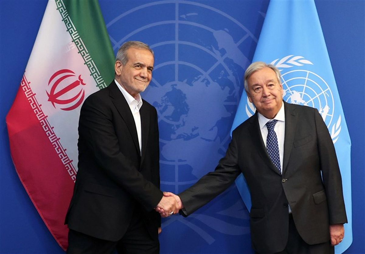 دیدار پزشکیان و گوترش دبیرکل سازمان ملل متحد