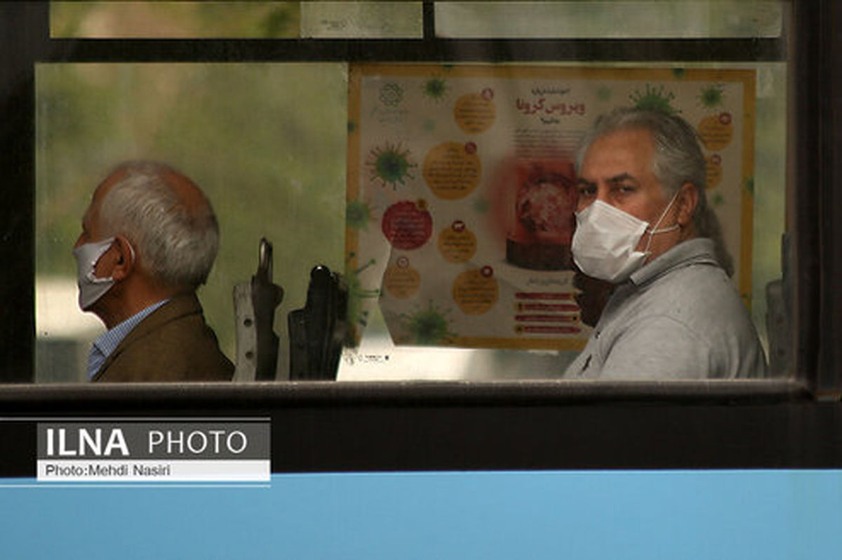 تصاویر: نمایی از اجباری شدن استفاده از ماسک در اتوبوس