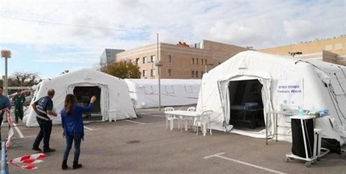 وضعیت نامناسب بیمارستان رژیم صهیونیستی در پی شیوع کرونا +تصاویر