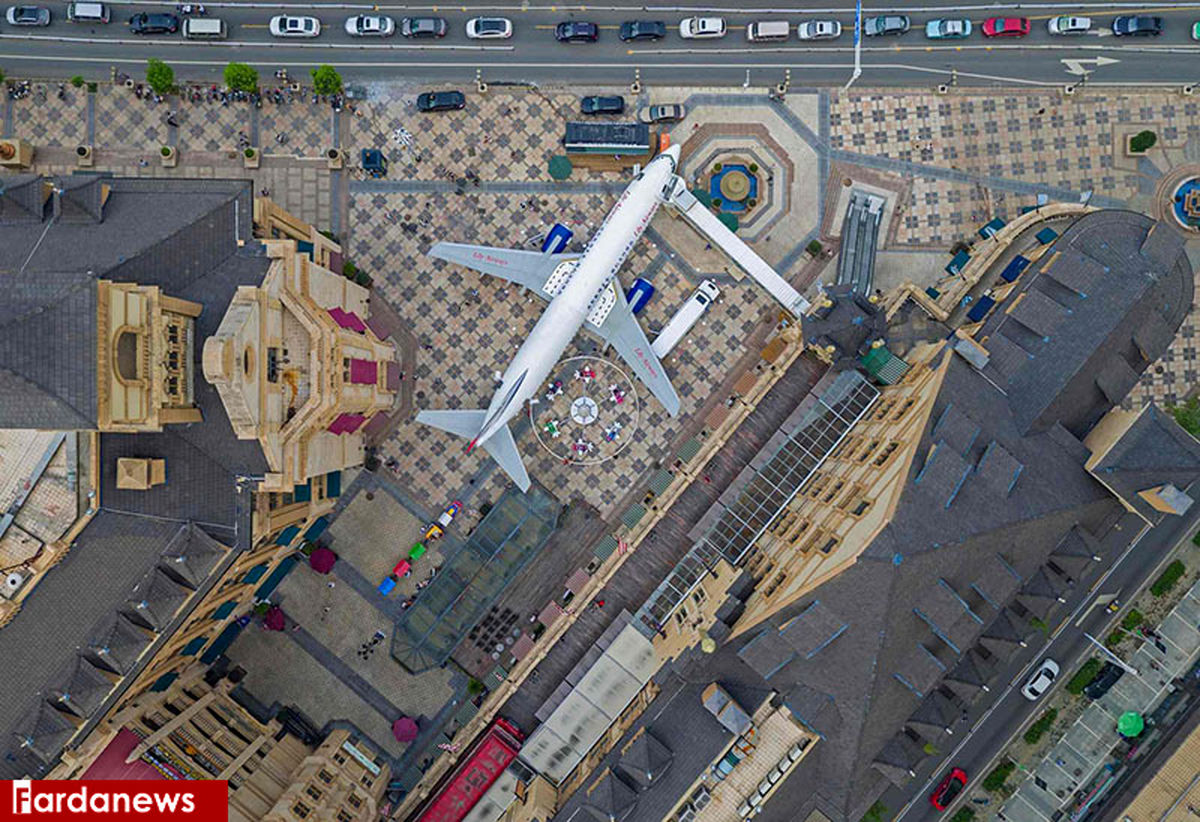 عکس هوایی از رستوران هوایی در چین