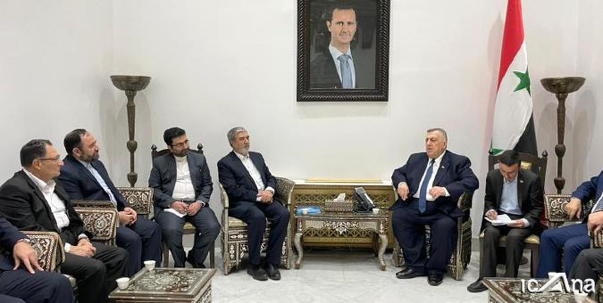 ارائه پیام قالیباف به رئیس مجلس سوریه توسط هیأت پارلمانی ایران