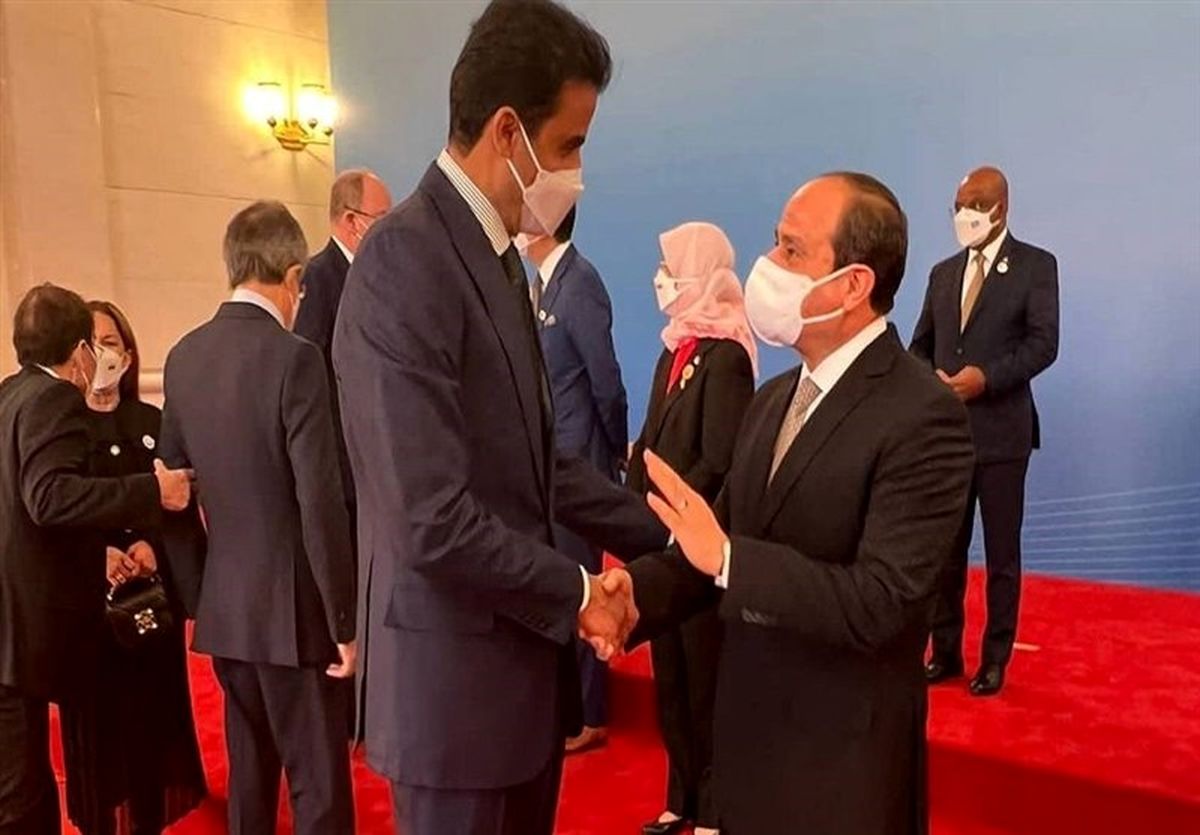 دیدار سیسی با تمیم و بن زاید در پکن