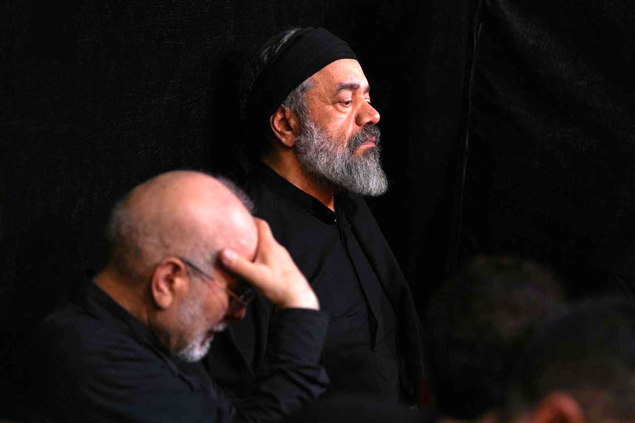 تصاویر: حضور قالیباف در مراسم عزاداری شب چهارم ماه محرم  