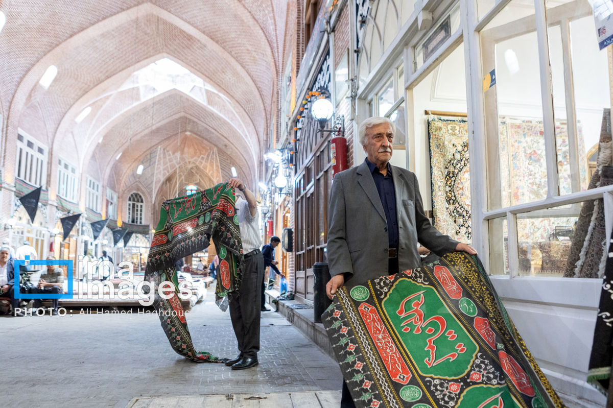 تصاویر: سیاهپوش شدن بازار تاریخی تبریز