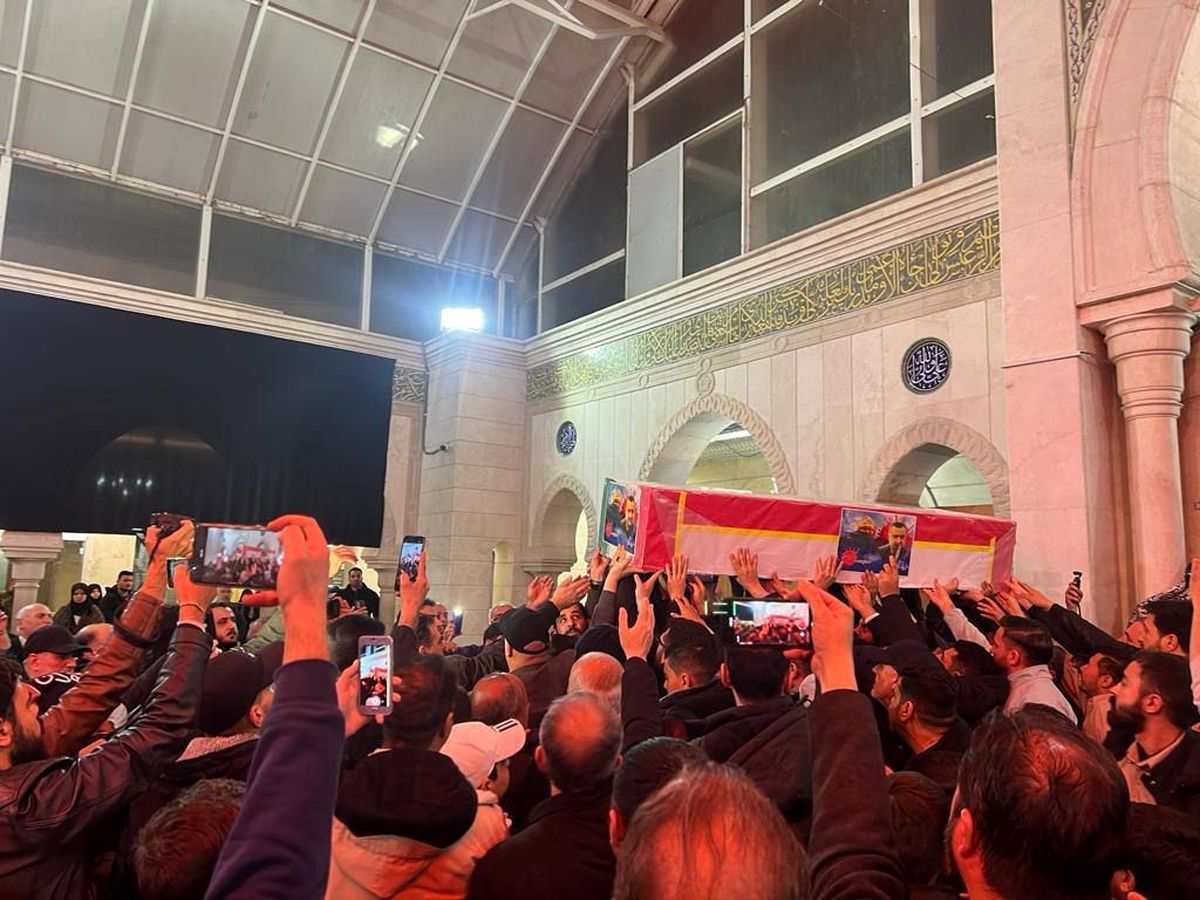 تشییع پیکر مطهر شهید رضی موسوی در حرم حضرت رقیه (س) 