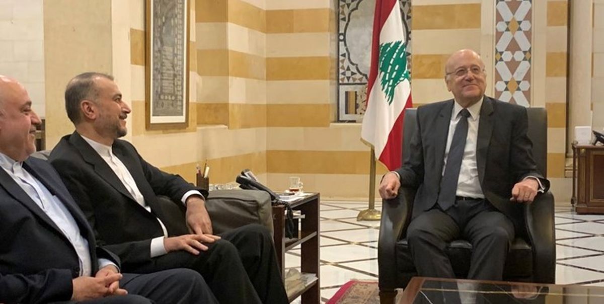 دیدار امیرعبداللهیان با نجیب میقاتی در لبنان