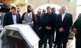 حضور قالیباف بر سر مزار برادر شهیدش حسن قالیباف