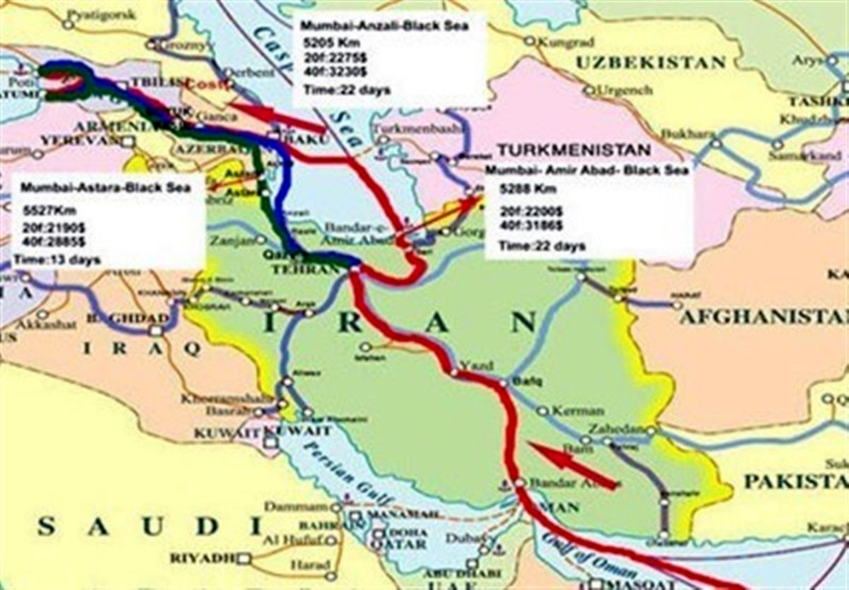 عبور کریدور شمال-جنوب از ۵ استان کشور 