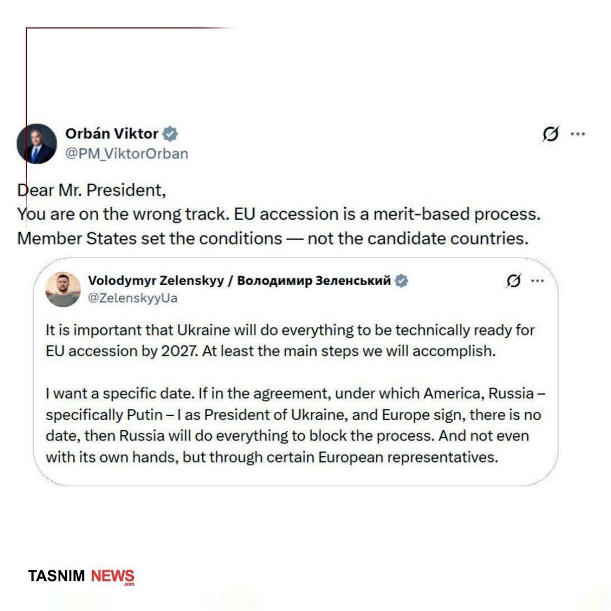 واکنش تند نخست‌وزیر مجارستان به درخواست زلنسکی  