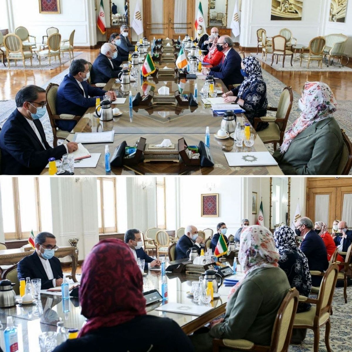  ۴ زن در هیات شش نفره ایرلندی در مذاکره با ظریف +عکس