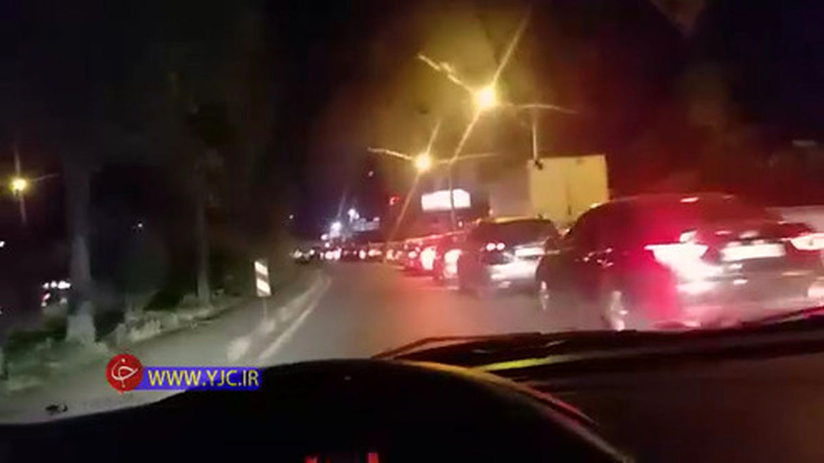 فیلم: صف طولانی پمپ بنزین دیشب در غرب تهران