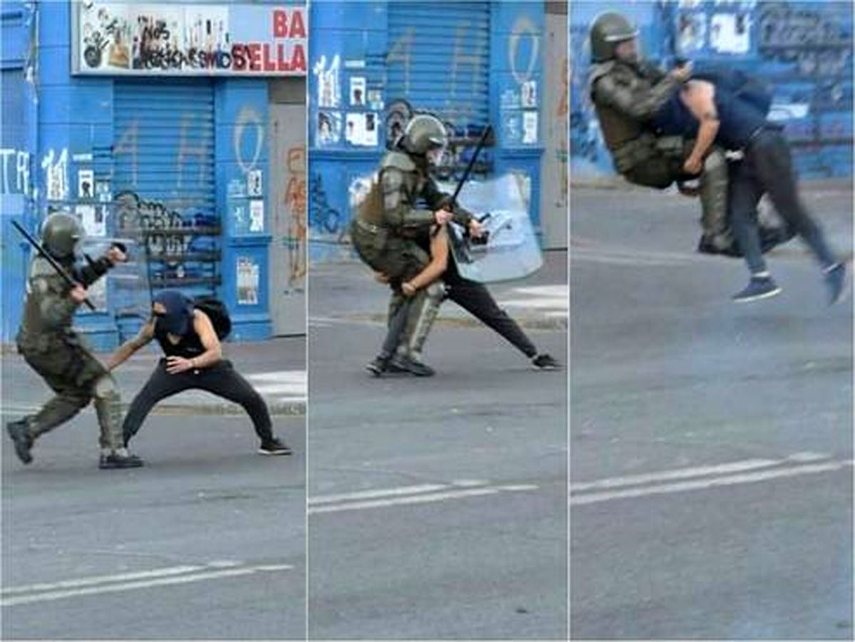 عکسی از اعتراضات شیلی که جهانی شد