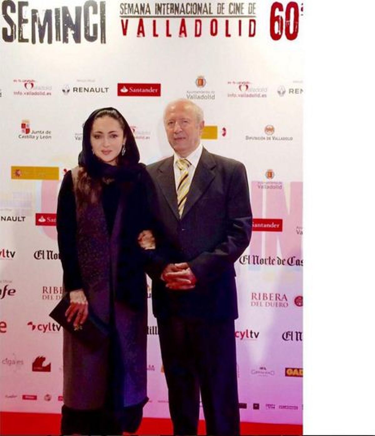 عکس: نیکی کریمی همراه پدر در افتتاحیه جشنواره وايادوليد اسپانيا