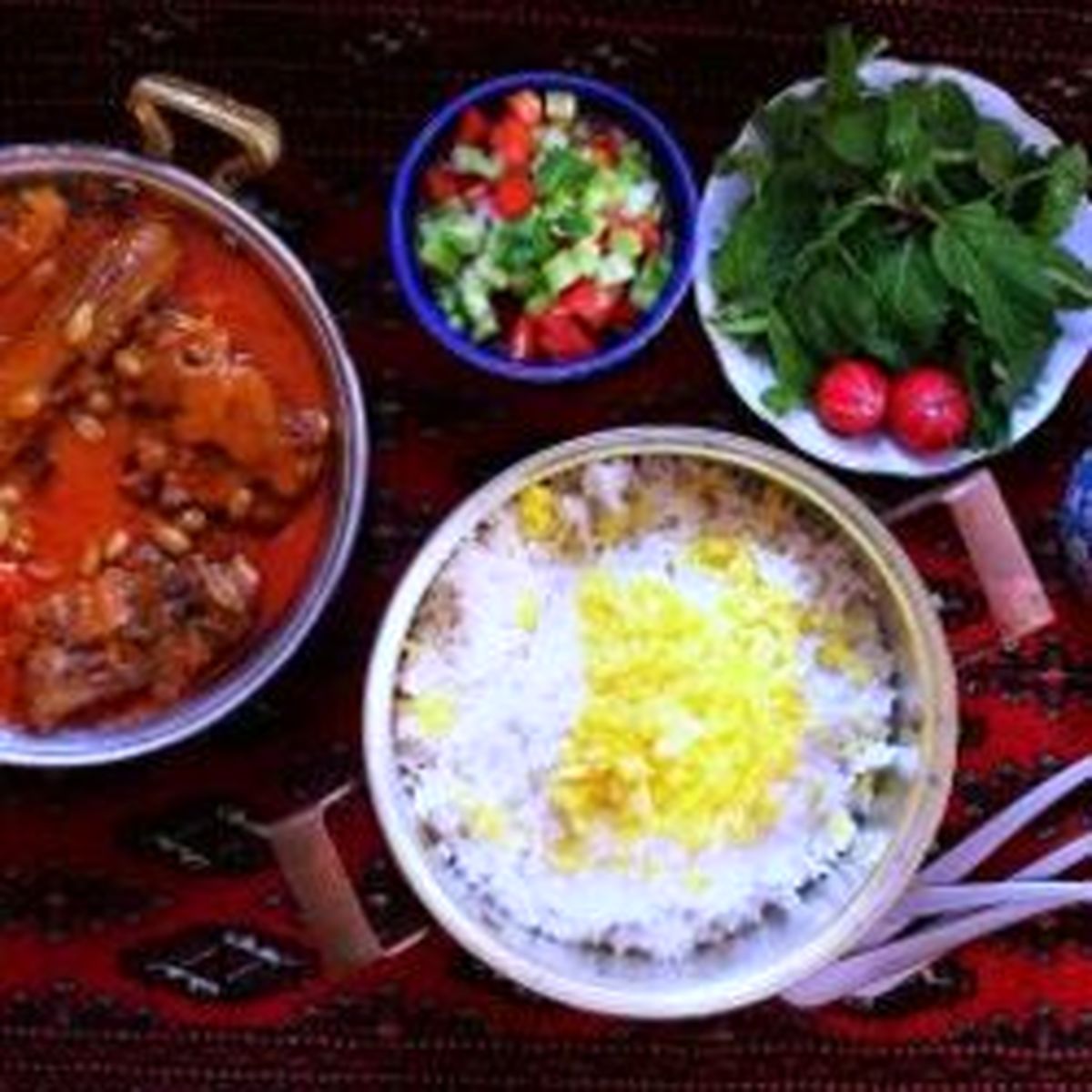 دستور پخت مسما بادمجان به صورت مرحله‌ای