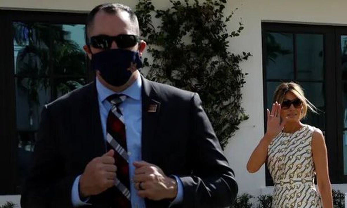 تصویر رای دادن متفاوت ملانیا ترامپ بسیار پر بیننده شد +عکس