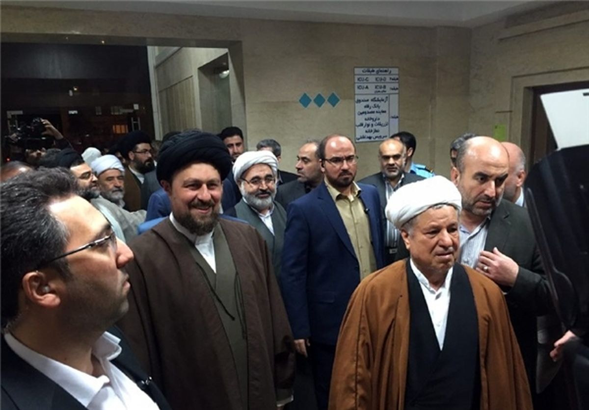 عیادت هاشمی و سید حسن خمینی از آیت‌الله طبسی +عکس