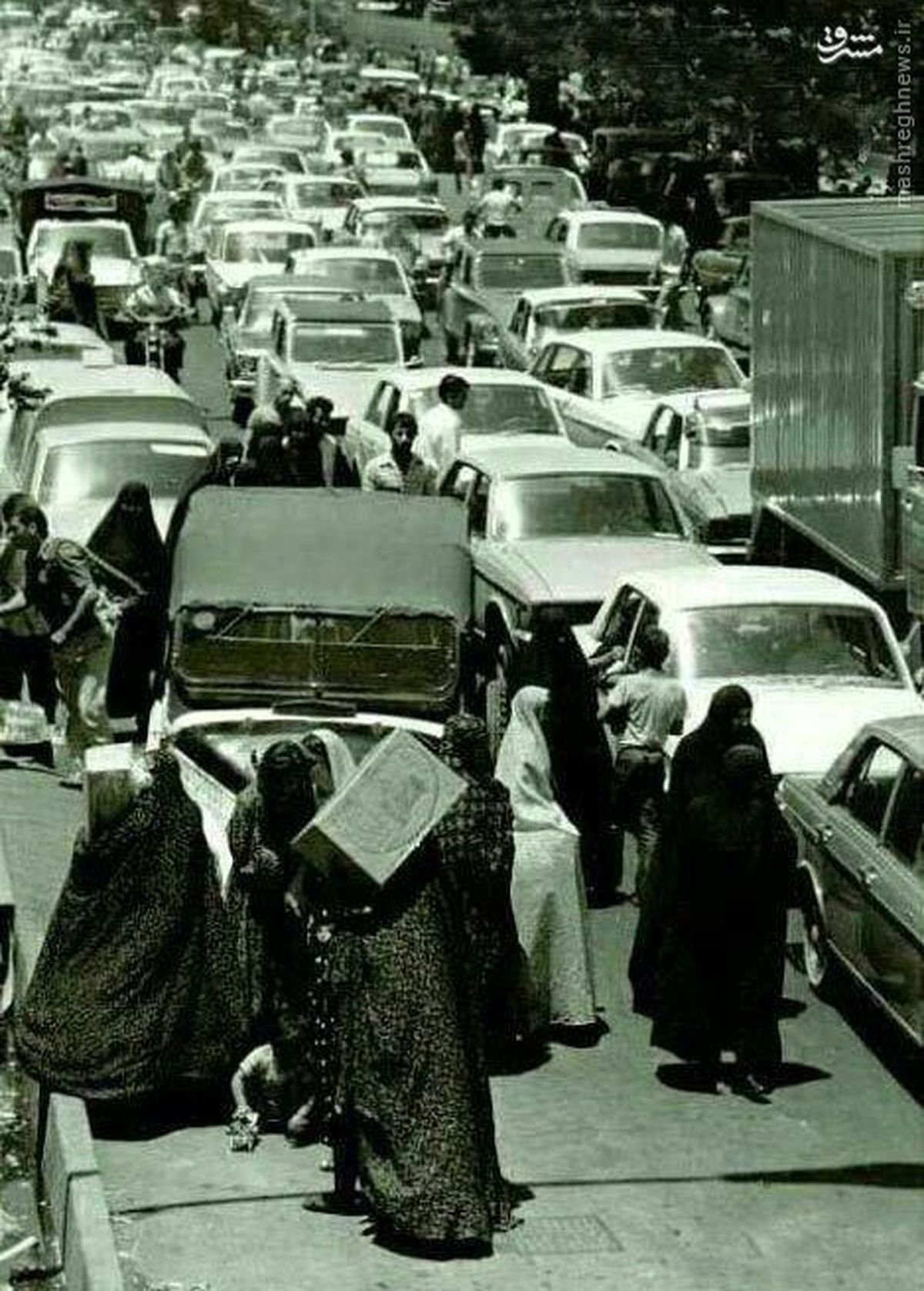 عکس: ترافیک تهران در دهه ۵۰