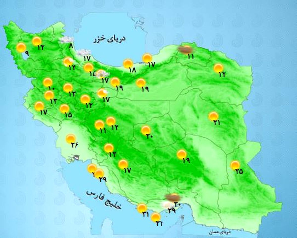 جاده‌های کوهستانی شمالی البرز مه آلود شد +جدول