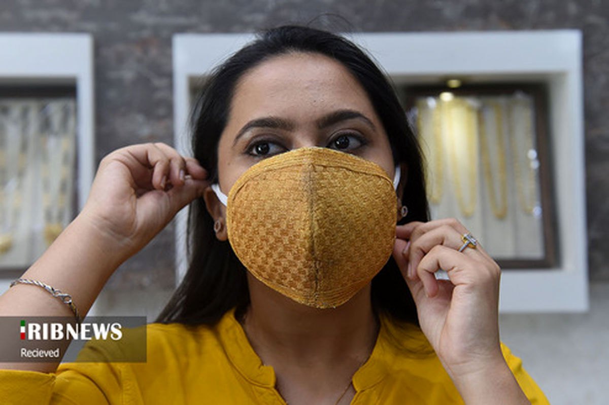 ماسکی از جنس طلا در هند +عکس