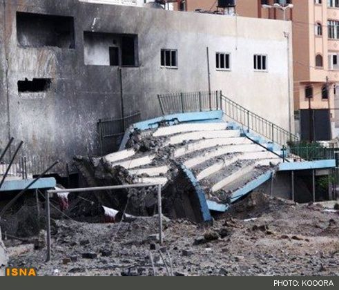 ورزشگاه غزه با خاک یکسان شد/ تصاویر