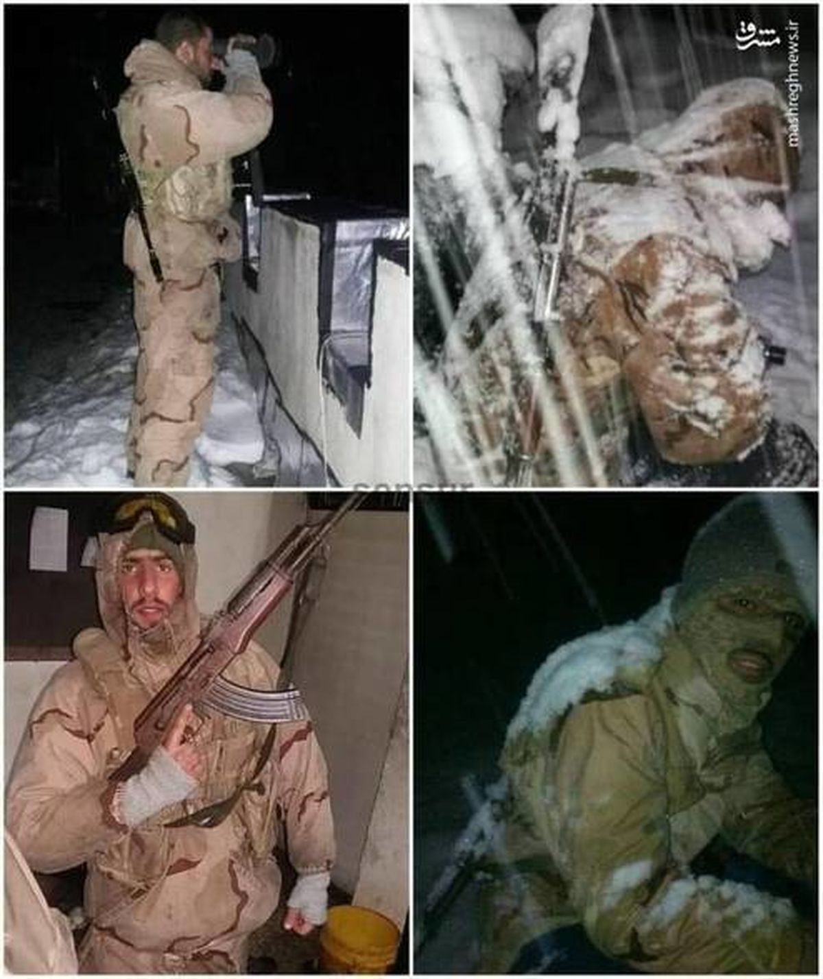 مرزبانان ایرانی در دل برف و بوران +عکس